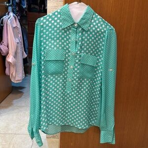 Polka Dot button down blouse